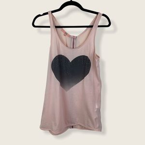 BSK Bershka bling heart tank size M